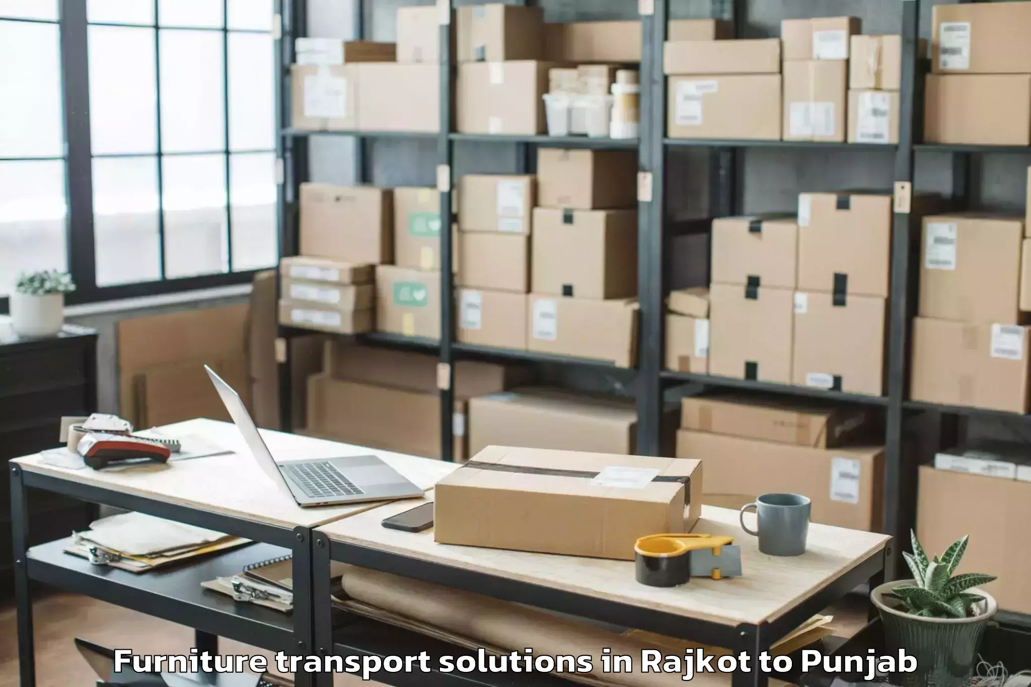 Expert Rajkot to Ludhiana West Furniture Transport Solutions